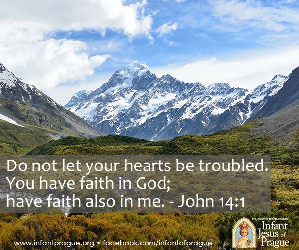 View of beautiful mountains with scripture reading