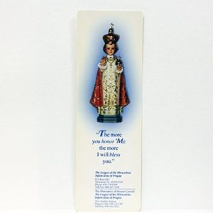 Infant Jesus of Prague Bookmark (Back)