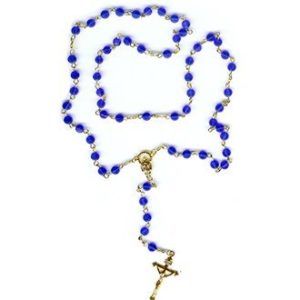 Blue beaded Infant Jesus of Prague Rosary