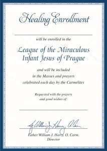 Infant of Prague Healing Mass Card Interior Page 3