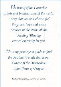 Infant of Prague Healing Mass Card Interior Page 4
