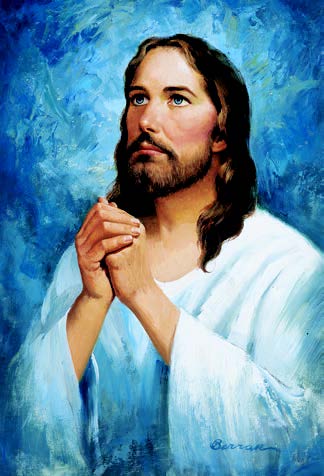 Painting of Christ in prayer