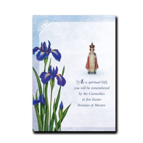 Easter Blessings Card with Blue Iris and IP Image