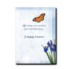 Easter Blessings Card with Blue Iris and a butterfly with writings