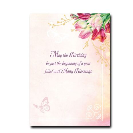 Birthday Blessings Card with Writings