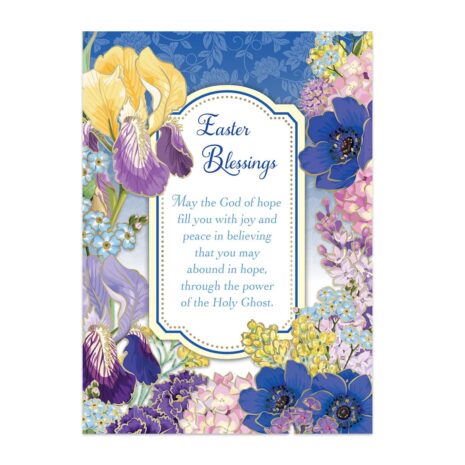 Front of purple and blue Easter Card 375