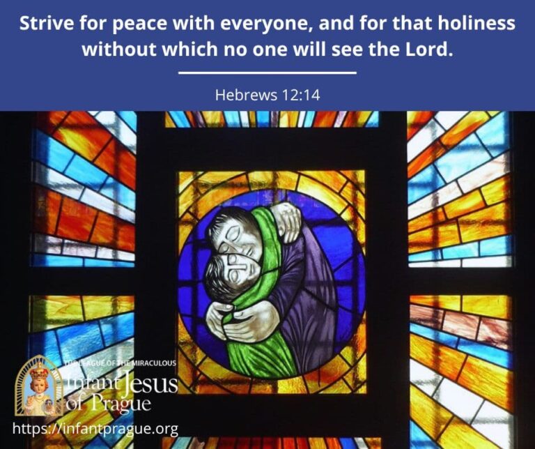Stained glass image of two people hugging