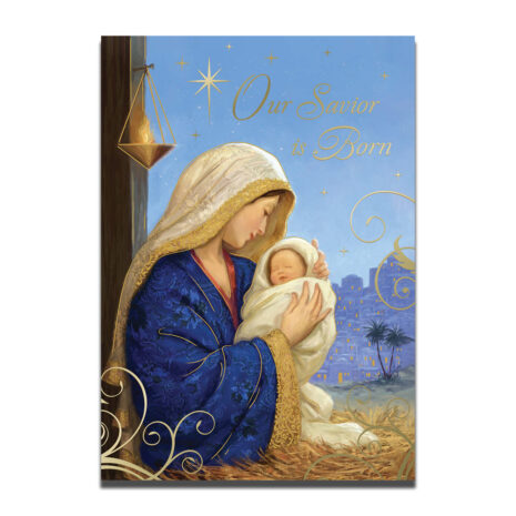 #246 Front Madonna and child Christmas card #246