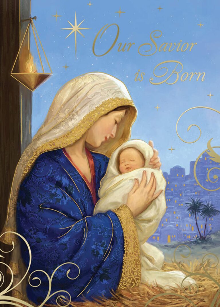 Mary holding baby Jesus