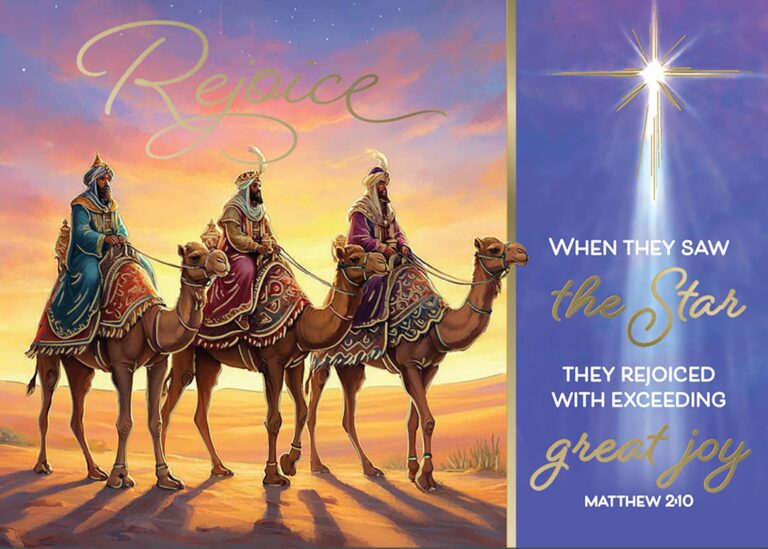 Three wisemen on camels