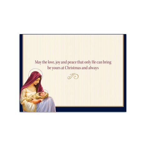 #246 Peace Christmas Card Page3 Christmas message with Madonna and Child #246