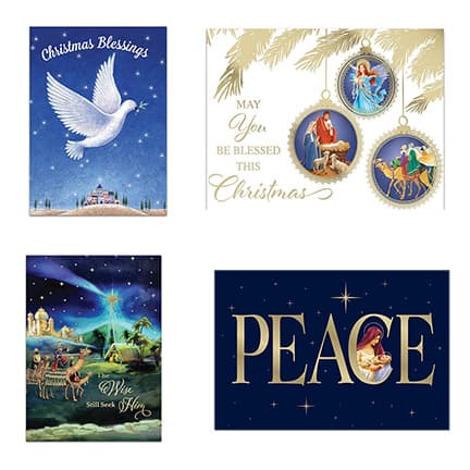 Image of all 4 Christmas card variations